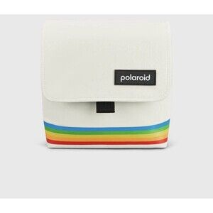 EUC Polaroid Box Camera Bag Strap Magnetic closure Multi Color Striped Bottom
